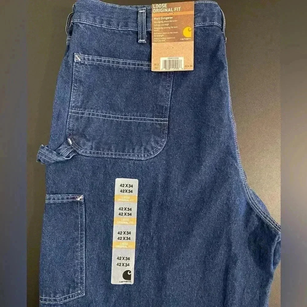 New Carhartt Original Work Dungarees B13 Loose Fit Dead Stock Utility 42 x 34 - Picture 7 of 11